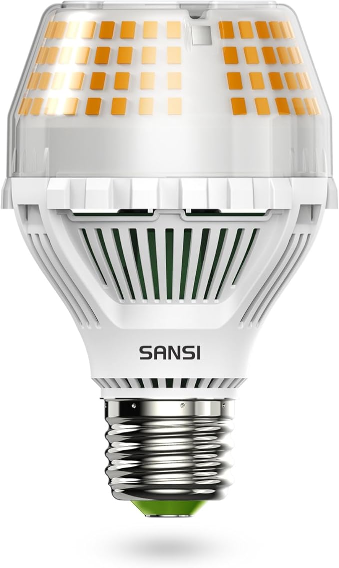 SANSI 250W Equivalent A19 LED Light Bulb, 4000 Lumens 3000K Soft Warm White E26 LED Bulbs, Non-Dimmable Bulb w/Ceramic Technology, 25 Watt Power Energy Saving Light Bulb for Home Office