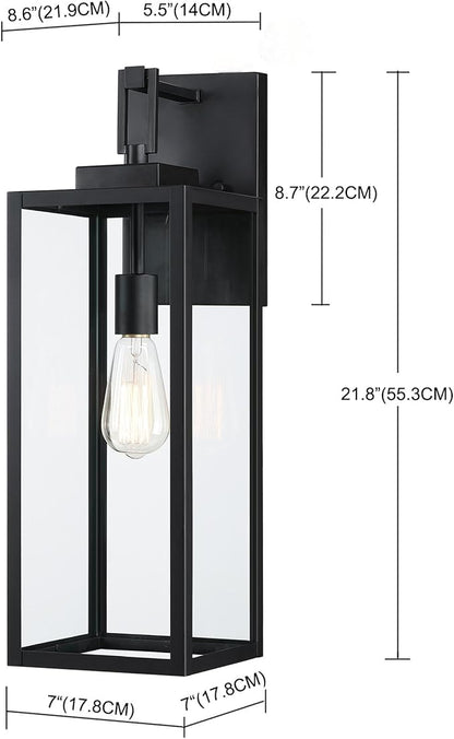 2 Pack 22" Large Size Outdoor Wall Sconce,22 Inch Outdoor Wall Lantern Light for Garage Porch Light Extra Large Exterior Light Fixture for Porch Patio