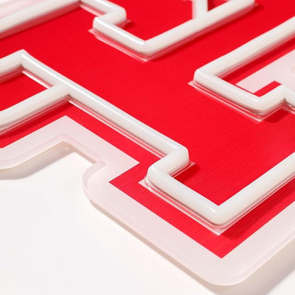 Saturday Neon Officially Licensed NCAA Houston Cougars LED Neon Light Up Sign, 15" x 14.77" - Perfect for Fans and Alumni