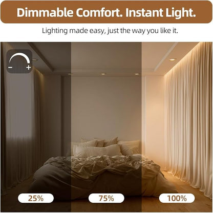 24 Pack BR30 LED Bulbs, 65W Equivalent, 10W 2700K Soft White, 700 Lumens, Flicker-Free, Dimmable Recessed Can Flood Lights for Home & Kitchen, Long Lasting & Energy Efficient, E26 Base, UL Listed