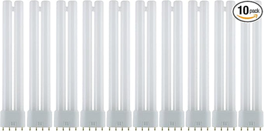 Sunlite FT18DL/841 Compact Fluorescent Plug-in Tube Light, 18 Watts 120 Volts, 10000 Rated Hours, 2G11 4-Pin Base, 1200 Luments, Twin Tube, 4100K Cool White, 10 Pack