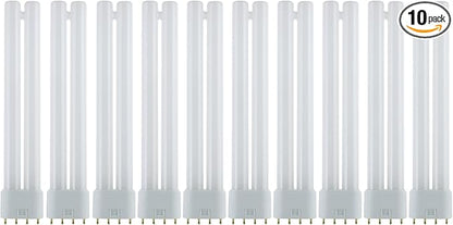 Sunlite FT18DL/830 Compact Fluorescent Plug-in Tube Light, 18 Watts 120 Volts, 10000 Rated Hours, 2G11 4-Pin Base, 1200 Luments, Twin Tube, 3000K Warm White, 10 Pack