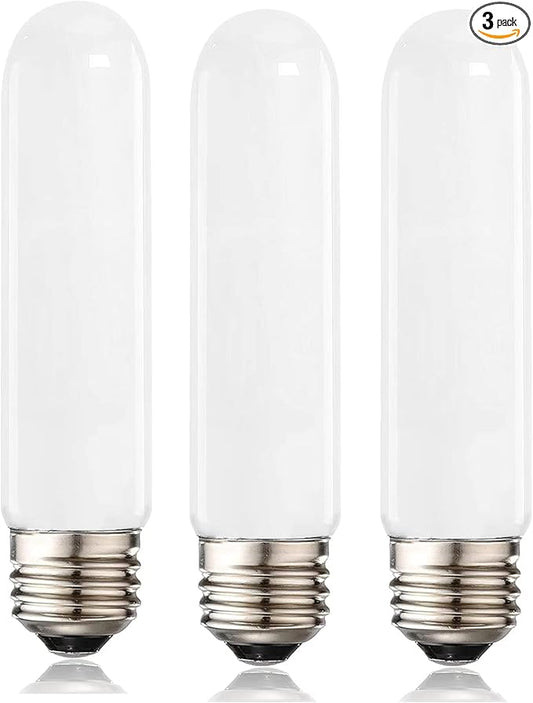 XININSUN T10 led Bulb, Dimmable T10 Frosted led Light Bulbs,8W Led Tube Bulbs, 60-75 Watt Equivalent,4000K Daylight White,E26 Base Bulb for Desk Lamp,Bathroom,Cabinet Display...(Milk White-3 Pack)