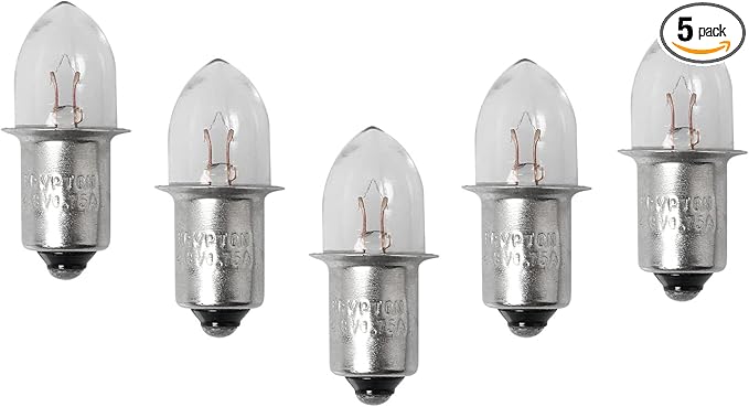 5pcs 4D 4.8V 0.75A Bayonet Base Krypton Replacement Bulb for Flashlight Replacement Bulb Torches Work Light Flashlight Bulbs