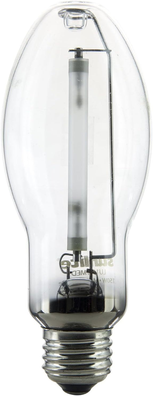 Sunlite 03620-SU LU150/MED High Pressure Sodium Light Bulb, 150 Watts, ED17/MED, Medium Base (E26), ANSI Code S55, 15000 Lumen, 20000 Life Hours, Clear, 2100K