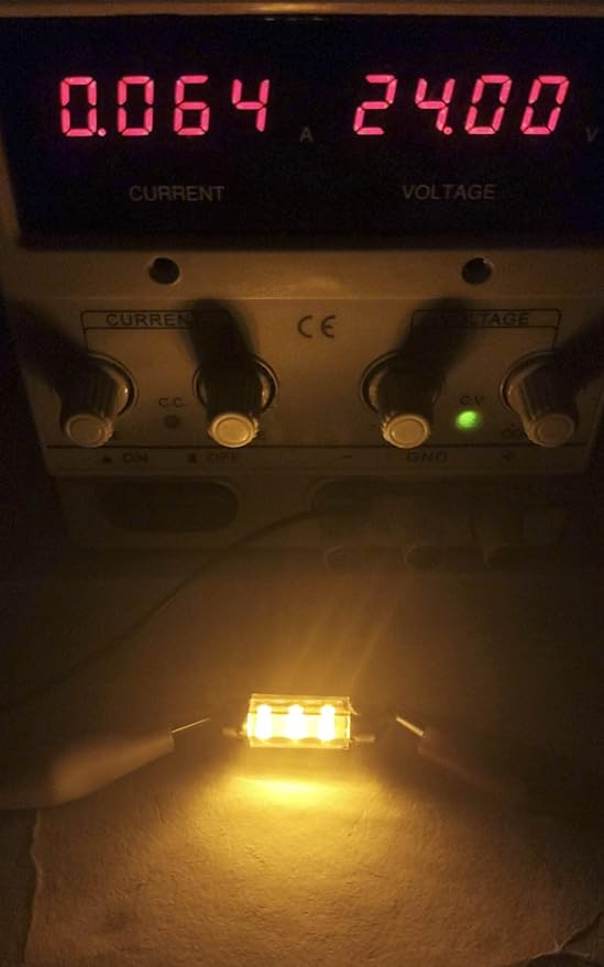 578 LED Bulb 43mm 44mm,211-2 Festoon LED Bulbs Amber Yellow,212-2 LED Car Bulb 6413 6429 DC 24V for Truck Interior Door Cargo Lights (Pack 6)