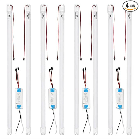 4FT LED Retrofit Kit,Recessed Fluorescent Light Retrofit Super Bright LED Light,Panel Light,Troffer Quick Repair and Retrofit LED Kit,No Professional Tools Required,36w,3500K Warm Light (4 Pack)