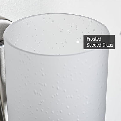 Kira Home Phoebe 5" Frosted Seeded Glass Shades, Replacement Glass, 1-5/8" Fitter Opening for Threaded Medium Base Socket, 5" x 4", 3-Pack
