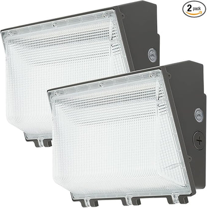 kadision 120W LED Wall Pack Light, 13200lm 5000K Daylight 100-277V, Dusk-to-Dawn Outdoor Lighting Fixture for Parking Lots, Backyards, ETL Listed 2-Pack