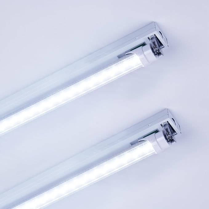 Barrina T8 T10 T12 LED Tube Lights, Dual-End Powered, Remove Ballast, Type B Bulbs, 8FT, FA8, 44W, 6500K Super Bright, 5500LM, LED Replacement for Fluorescent Tubes, Clear Cover, ETL Listed, 4 Packs