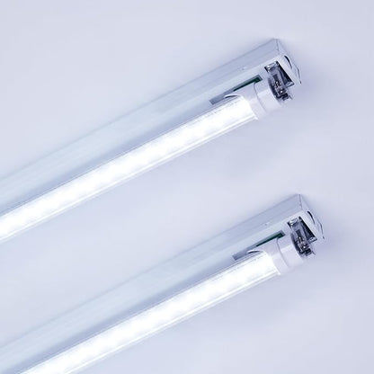 Barrina T8 T10 T12 LED Tube Lights, Dual-End Powered, Remove Ballast, Type B Bulbs, 8FT, FA8, 44W, 6500K Super Bright, 5500LM, LED Replacement for Fluorescent Tubes, Clear Cover, ETL Listed, 4 Packs