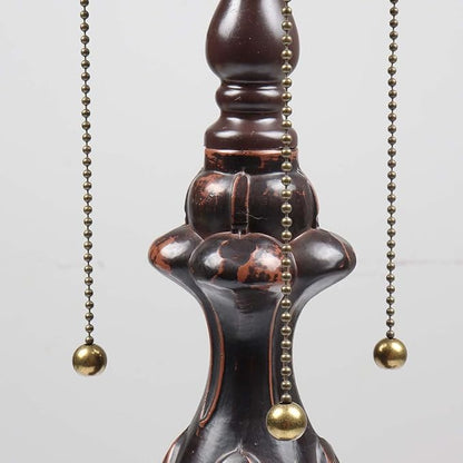 Bieye B10024 Antique Metal Table Lamp Base with 3-Light Sockets (Brown, 7" Wx25 H)