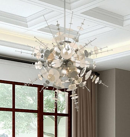 Livex Lighting 40079-05 Circulo - Twelve Light Grand Foyer, Polished Chrome Finish with Chrome Discs Glass