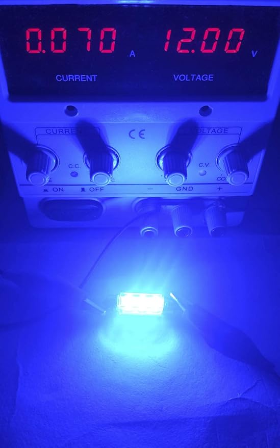 578 Festoon Dome LED Bulb,211-2 Festoon LED Bulb Blue,212-2 LED Bulbs 43mm 44mm DC 12V for Lanscape Camper RV Car Interior Dome Trunk Lights (Pack 12)