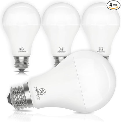 Energetic 4 Pack Dimmable A21 LED Bulb, 150 Watt Equivalent, Cool White 4000K, 2600LM Super Bright Light Bulbs, E26 Standard Base, Damp Rated, UL Listed