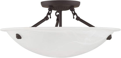 Livex Lighting 4273-07 Oasis 3-Light Ceiling Mount, Bronze