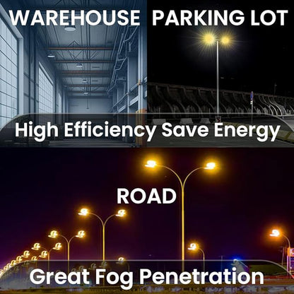 Mogul Base (E39), LU150/MOG 150 Watt High Pressure Sodium Light Bulb, ANSI Code S55, 16500 Lumen, 24000 Life Hours, ED23 Clear Bulb, 2100K