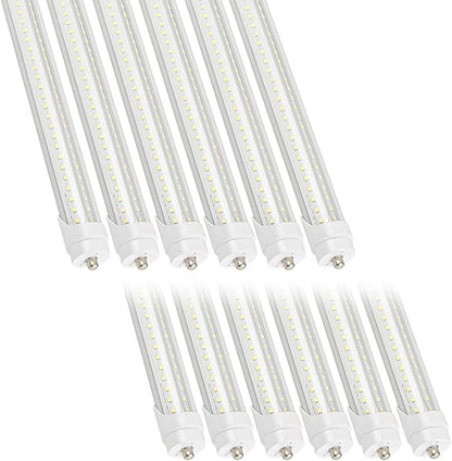 12 Pack 4FT T8 LED Tube Light Bulbs 24W One pin Fa8 Cap 6000K Daylight with Ultra Bright Dual-Row LED, 4 Foot T10 T12 Fluorescent Replacement for Garage, Shop, Warehouse
