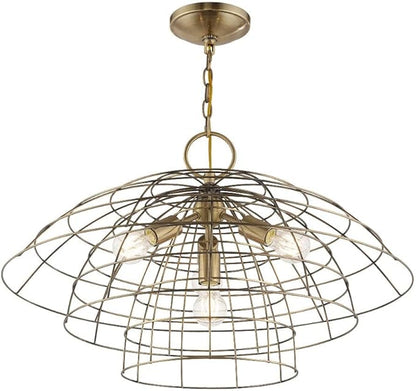 Livex Lighting 4 Lt Brushed Nickel Chandelier