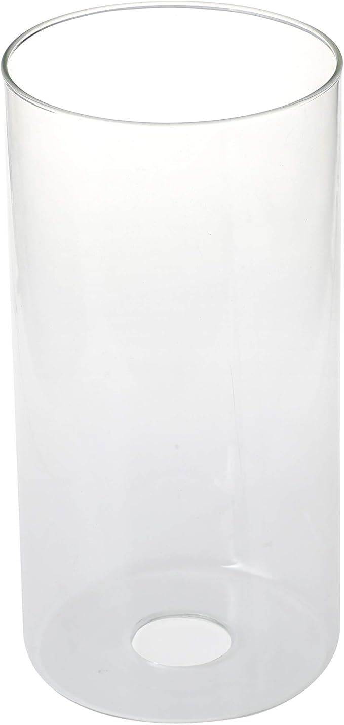 GoLucky Glass Cylinder Shade Accessory - Glass Lamp Fixture Shade Replacement - 1-5/8 Inch Fitter - 4"(D) x 8"(H)