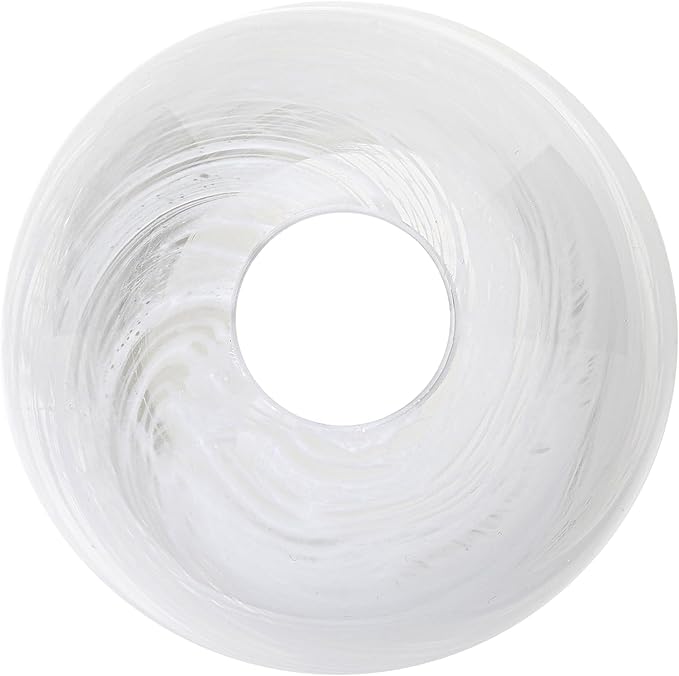 2 Pack Alabaster White Glass Globe Shade Replacement Globe & Cover for Lighting Fixture, 5.9" Diameter, 1-5/8 inch Fitter