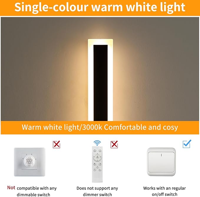 Mikeru Upgraded Widened 2pack 31.4inch Outdoor Wall Light Fixtures, 3000k Exterior Lighting Fixtures Ip65 Waterproof Rust Long LED Light Fixtures Hardwire Wall Mount Porch Lights Outdoor for Garage