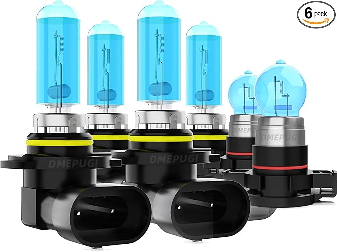 Compatible with 2017-2018 Toyota Corolla Halogen Headlight Bulbs,9005/HB3/H10 High Beam+ 9005/HB3/H10 Low Beam+ h16/5202 Fog Light Kit,Plug N Play,Pack of 6