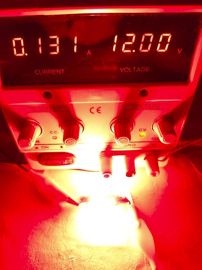 360 deg 42mm DC 12V 569 578 Festoon LED Car Bulb Red, 212-2 LED Bulbs for Automotive Interior Door Cargo Lights Non Polarity(Pack 12)