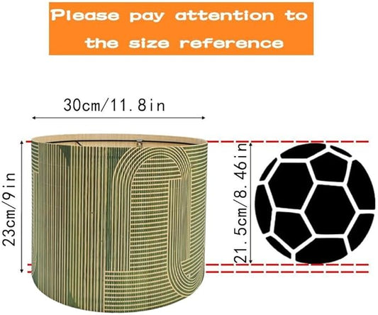 Rustic Bamboo Drum lamp Shade for table lamps and floor lamps with Decorative Geometric Green Figure, ideal for living room bedroom, easy assemble, size 11.8Inch*9Inch