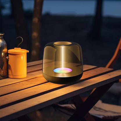 Touch Control Bedside Lamp, Portable Rechargeable Table Night Light with 5 Dynamic Effects & Dimmable 2700K Warm White/RGB Color Changing, IP44 Waterproof for Nursery, Camping, Decor