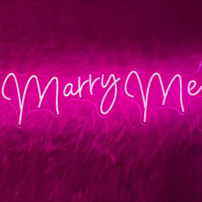 Super Large Will You Marry Me Neon Sign，80.1 inches Marry Me Sign Neon Light for Wedding Engagement Party Backdrop Wall Decor, Rose Red