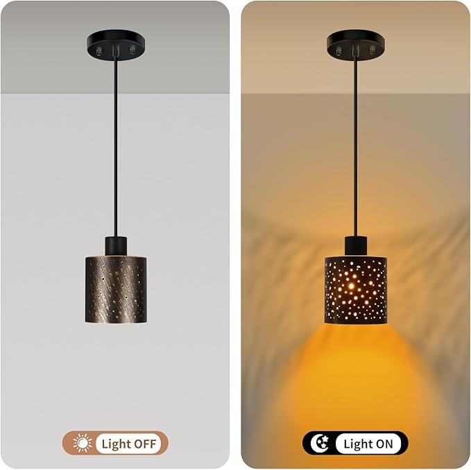 2 Pack Metal Lamp Shades, Cylinder Lamp Shade with 1-5/8" Fitter, Antique Bronze Lampshade Replacement for Lighting Fixture,Chandelier,Table Lamp,Wall Lamp, Floor Lamp, Diameter 4.75 in Height 5in
