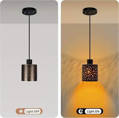 2 Pack Metal Lamp Shades, Cylinder Lamp Shade with 1-5/8" Fitter, Antique Bronze Lampshade Replacement for Lighting Fixture,Chandelier,Table Lamp,Wall Lamp, Floor Lamp, Diameter 4.75 in Height 5in