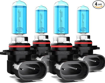 Halogen Headlight Bulbs Compatible With TOYOTA RAV4 2013-2015,9005/H10/HB3 High Beam+ 9005/H10/HB3 Low Beam Halogen Light Bulb,Super Bright 6000K White,Plug N Play,Pack of 4