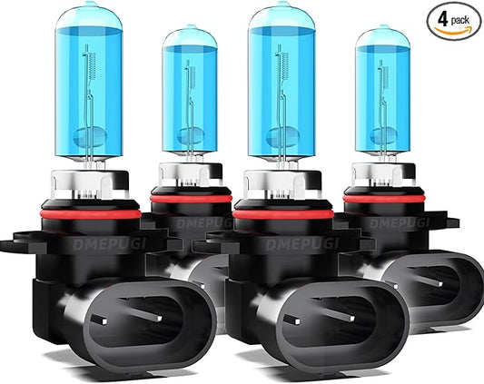 compatible with Dodge Durango 2014-2020 Halogen Headlight Bulbs, 9005 9005 High Low Beam High Performance Halogen Headlights Bulbs Combo, 6000K White Light, Pack of 4