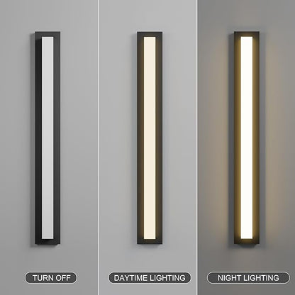 LamQee 39.4 in Aluminum Long Outdoor Wall Lights, 2900K 2500LM LED Waterproof IP65, Linear Modern Exterior Lighting Fixtures Wall Mount Outside Sconce Acrylic Shade for House Porch Patio Garage Door