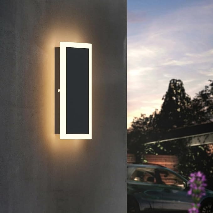 Modern LED Outdoor Wall Sconce 3000K 18W LED Outdoor Wall Mount Light Anti Rust Porch Light IP65 Waterproof Exterior Sconce for Porch,Front Door,Patio