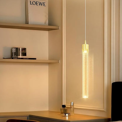 Mini Chandelier Modern LED Gold Pendant Lights for Kitchen Island Small Crystal Hanging Light Dimmable 2700k-6000k