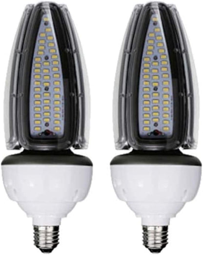 GoodBulb 50W Acorn Light Retrofit LED Light Bulb High Output 6500 Lumens E26 Base & E39 Base Adapter 5000K Daylight White Color Car Dealership Lighting