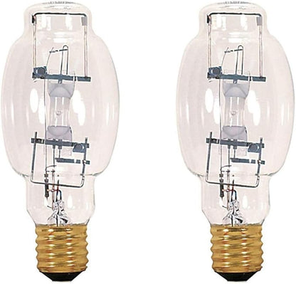 GoodBulb 400-Watt Metal Halide HID Light Bulb | 400W E39 Base BT28 ANSI Code M135/M155 | 4000K Cool White Color | Clear Finish | 9000 Life Hours (Pack of 2 Bulbs)