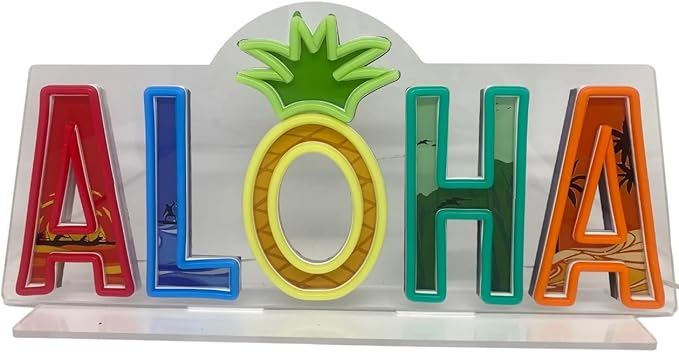 Aloha Sign LED Replica - Energy Efficient Dimmable LEDs 9" x 20"