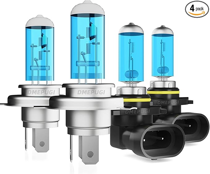 Lights Compatible With Toyota RAV4 2001-2005 Headlight Bulbs, 9003/H4 High/Low Beam + 9006 Fog Lights Halogen,Plug N Play,Super Bright 6000K White, Pack of 4