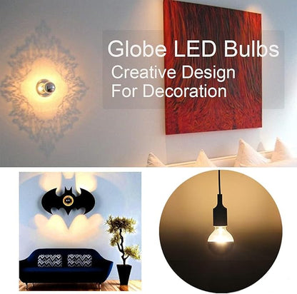 Half Chrome Light Bulb,6W (60W Equivalent) Dimmable LED Edison Bulbs,G80/G25 Globe Shape Decorative,Half Black Reflected Light,3000K Soft White CRI 90+ E26 Base Pack of 4