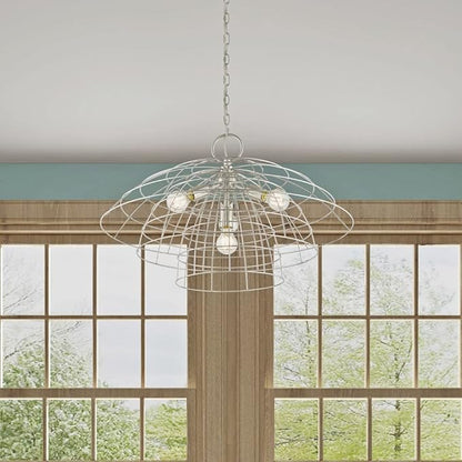 Livex Lighting 4 Lt Antique Brass Chandelier