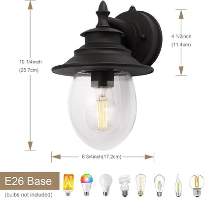 Kalium Outdoor Porch Light Fixtures, Upgrade Sconce Lighting Exterior Wall Sconce Decor for Front Door House