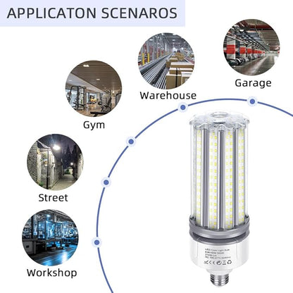150W LED Corn Light Bulbs 2 Pack, AC110-277V, E26/E39 Base, 21450LM, Cob Bulb 5000K Daylight White Commercial Grade Corn Lights for Warehouse Parking Lots High Bay Street Light