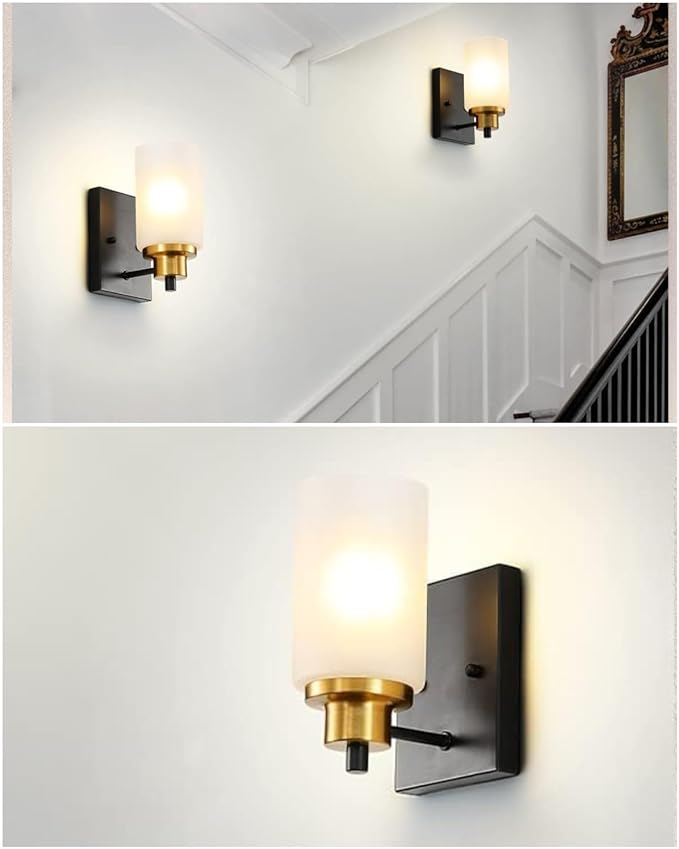Piano 8- Pack White Frosted Glass Light Shade，Glass Lamp Shade Replacements for Light Fixtures，Cylinder Globe Glass Shades Covers for Pendant Lights Chandeliers Wall Sconces Bath Vanity Lights