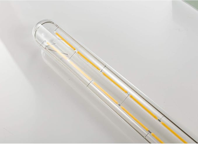 Dimmable Led Tubular Bulb 12W,3000K Soft White,T30 Long Tube Edison Led Vintage Filament Bulb,100W Equivalent,Clear Glass Cover, E26 Medium Base,4-Pack. (11.8in(300mm)-12W)