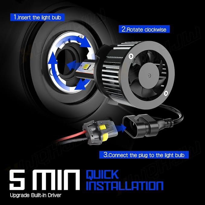 Compatible For Toyota Camry 2007-2018/ Subaru Forester Impreza 2009 2010 2011 2012 2013 2014 2015-2022 High Low Beams Bulbs, 6500K White, 500% Brightness, Plug n Play, for Off-Road Use Only, 4 PCS