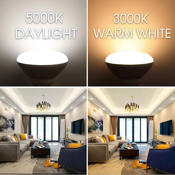 Energetic [Energy Star] LED Flood Light Bulbs BR30, 65W Equivalent, CRI 80, Dimmable, Warm White 3000K, 750lm, Indoor Flood Lights for Recessed Cans, 6 Pack